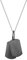 JewelryWe - Collar con dije para hombre - Dije placa militar - Estilo militar - Material acero inoxidable - Color plata Negro