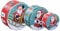 3 Pack Christmas Cookie Tins with Lids Round Christmas Tin Containers Large Medium Small Xmas Round Metal Nesting Containers Festive Cookie Tins for Gift Giving Holiday Treats