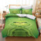 NICHIYO The Grinch Bettwäsche-Set – Bettbezug und Kissenbezug, Mikrofaser, 3D-Digitaldruck, dreiteilige Bettwäsche (Bettbezug + Kissenbezüge) (3, Einzelbett 135 x 200 cm)
