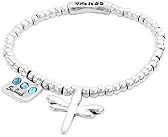 UNO de 50 Versilbertes Stretch-Armband mit Botschaft Health, Talla M, Metall, Kein Edelstein