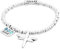 UNO de 50 Versilbertes Stretch-Armband mit Botschaft Health, Talla M, Metall, Kein Edelstein