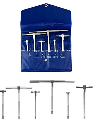 QWORK® Calibro Telescopico 8mm - 150mm Calibro Interno Set, Truschino Falegname, 6 Pezzi