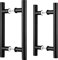 EaseLife Beidseitige Griffstangen zum Drücken und Ziehen, H-förmig, matt-schwarz, Edelstahl, geeignet für Glas- und Holztüren, 30 cm, 2er-Pack