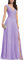 KURFACE Pizzo Appliques Abiti da damigella d'onore Scollo a V Spacco Formale Festa di Nozze Abiti da Sfera per le Donne, Lilla, 40