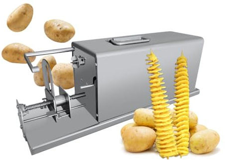 Elektrische Spirale Potao Slicer Auto Stretch Kartoffel Chips - 80W Elektrischer Spiralschneider Kartoffelschneider Twisted Kartoffelschneider - Fit 30-40cm Bambus-Stick