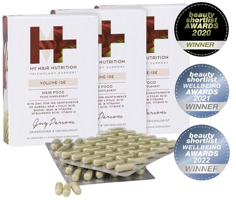 MHD Volume-ISE Biotin Capsules Hair Vitamins | 60 Hair Vitamins for Growth and Hair Loss | Biotin Supplements with Zinc, BVitamins, Collagen & Cysteine | Pack of 180 3 Month Supply