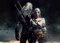 Displate Offiziell Witcher MetallPoster Magnetische Befestigung Inklusive Lizenziert Bilder Hochwertiges Poster Wild Hunt Ciri and Geralt Poster 45 cm x 32 cm