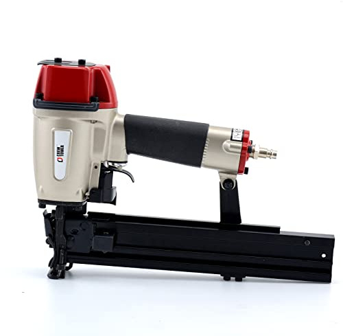 CREWTOWER Construction Stapler, 16 Gauge 15/16-inch Wide Crown, Pneumatic Air Staple Gun for Fence Wire Wood Lathes Slats Furniture Frames Pallets and Finish, Heavy Duty