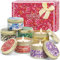 Duftkerzen Set, Sojawachs Kerzen Set für Aromatherapie, 6 Düfte Tragbare Kerzen in Dose - Rose, Leinen, Vanille, Lavendel, Sandelholz, Salbei, Geschenkset für Weihnachten, Geburtstag, Valentinstag