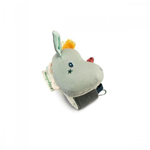 Lilliputiens - Hochet bracelet en coton bio Joe le dragon - Jouet sensoriel doux pour poignet ou cheville avec grelot et papier froissé - Stimule la vue et l’ouïe - Pour bébés dès 1 mois - 83388