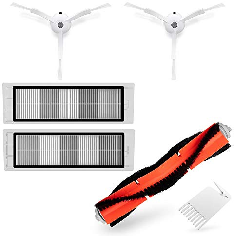 Hannets Hochwertiges Ersatzset I kompatibel mit Xiaomi MI Robot 2 Roborock S50 und Xiaowa I Xiaomi Seitenbürsten Roboterstaubsauger I Roborock Zubehör Saugroboter Nr. X-1RB-2F-2SB