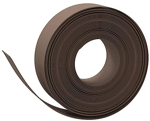 vidaXL Rasenkante 2 STK., Beetumrandung für Blumenbeete Gemüsebeete, Wasserfeste Beeteinfassung, Mähkante Wurzelsperre Gartenpalisade, Braun 10 m 15 cm Polyethylen