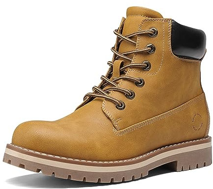 Bruno Marc Stivali Uomo da Stivali Classici Scarponcino Caldo Antiscivolo Comode Moda Fodera in Rete Stivaletti,Size 39,Giallo Fodera in Rete,SBSB226M-1