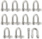 10 Pezzi M6 Grillo Acciaio Inox 304 Grillo Acciaio Inox a Vite Grillo Dritto Grillo per Anello a D Grillo Dell'ancora Grillo a Catena per Collegamenti Rapidi e Grilli Fissi