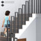 Barandilla Escalera Interior, Barandilla de Escalera en Forma de U, Barandillas Escaleras de Metal, con Tornillos, Barandilla Pasamanos para ático, Porche, Pasillo (95cm, Negro)