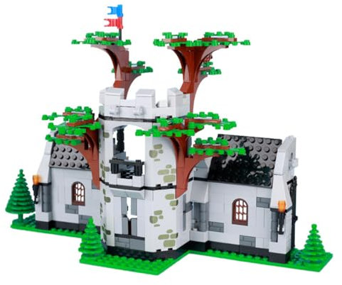 KoDeer Custom Minifiguren Set, Custom Schloss Klemmbausteine Set, MOC Mittelalterliche Burg Bausatz (D)