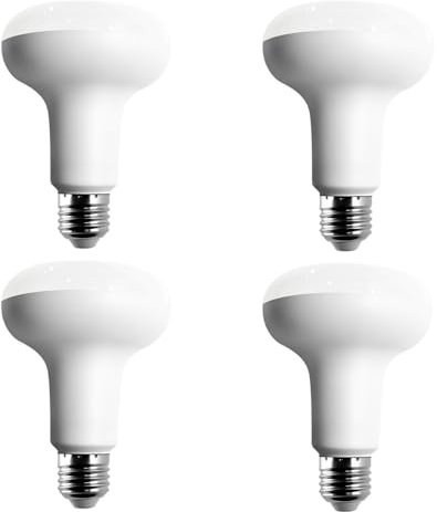 ALIVIM 4 Stück R80 9W E27 220V LED Badewanne Lampe Pilz Lampe Küche Zimmer Licht WC Lampe Dimmbar,Kaltweiß