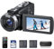 Video Camera Camcorder 4K 42MP 18X Digital Zoom Vlogging Video Camera Recorder for YouTube, 3.0 270° Rotating Screen Vlog Digital Video Camera with 32GB SD Card, LED Fill Light, Batteries, Remote