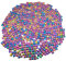 500 g quadratische Keramik-Mosaikfliesen, 500 Stück, 1 x 1 cm, handgefertigt, kreative Mikro-Mosaikstücke für Liebhaber, DIY-Mosaikprojekte und Heimdekorationen (schillernder Regenbogen)
