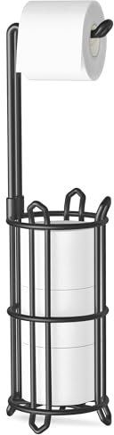 Porta Carta Igienica da Terra, Colonna bagno porta rotolo dispenser supporto moderno,a prova di ruggine,può contenere 4 rotoli
