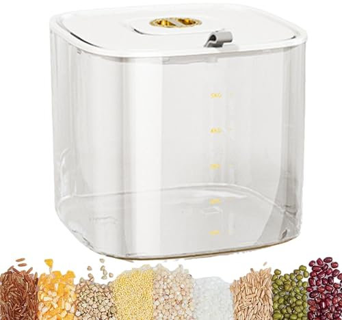 Soporte Para Almacenamiento De Arroz - Contenedor De Almacenamiento De Legumbres | Soporte De Arroz Reutilizable | Contenedor De Almacenamiento Con Medida | Contenedores De Almacenamiento De Alimentos
