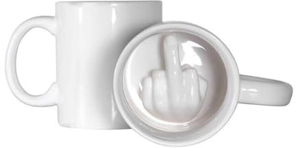 2 Pcs Middle Finger Cup 10 Ounces Milk Tea Funny Coffee Gift Mug Ceramic Novelty Coffee Mug with 3D Funny Finger inside Up Yours Mug Thumbs Up Middle Finger Coffee Cup for Valentines Birthday Gift/152