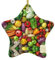 Frisches Obst und Gemüse Keramik hängende Weihnachtsbaumschmuck - Sternförmige Ornament Anhänger Andenken