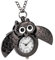 VALICLUD 1stück Retro Katze Owl Taschenuhr Vintage Pocket Watch Für Damen Und Herren Stilvolles Design Mit Kette Geschenkidee Für Familie Und Freunde Schwarz