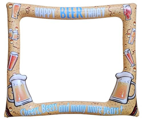 Cheers Fotorahmen Bier aufblasbarer Foto Rahmen Bierglas Geburtstag Deko Foto Requisiten Geburtstagsparty Dekoration Party Zubehör
