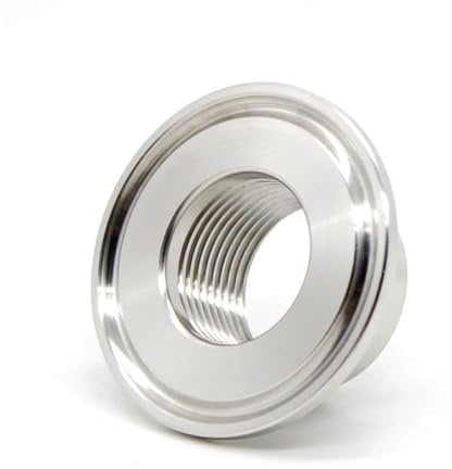 Pipe Fittings 1/4 3/8 1/2 3/4 1 1-1/4 1-1/2 BSPT Female 1.5 2 Tri Clamp Sanitary Pipe Fitting Connector SS304 316L Stainless Homebrew(TC50.5 DN15 90g,SS304)