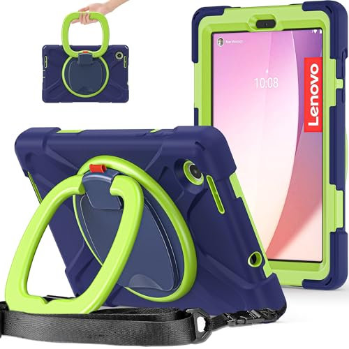 Bolsas y fundas para tabletas y PC Funda de TPU resistente a prueba de golpes compatible con Lenovo Tab M8 de 4ª generación de 8,0 pulgadas TB-300FU (2023), correa de hombro con asa giratoria, cubiert