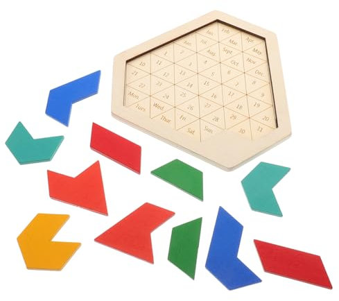 DIKACA Holzpuzzle Für Sechseckige Formenspiel Blöcke Gehirnspielzeug Zur Der Kreativität Und Logik Montessori Lernspielzeug Für Kleinkinder Sensorisches Für Frühe
