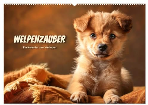 Welpenzauber: Ein Kalender zum Verlieben (Wandkalender 2026 DIN A2 quer), CALVENDO Monatskalender: Ein Jahr voller herzerwärmender Welpenmomente, die jeden Tag verschönern (CALVENDO Tiere)