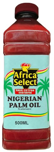 Africa Select Nigerian Palm Oil 500ml - Papa’s Choice, No Added Colour, Traditional Red Oil