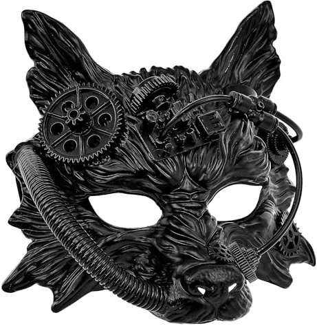 W WIDMANN MILANO Party Fashion - Steampunk Augenmaske | Detailreiche Maske für Karneval, Halloween, Mottoparty, Steampunk- und Wolf Kostüme