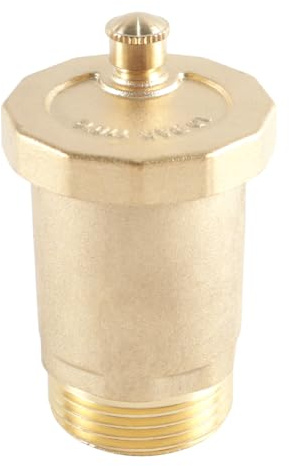 Durlo Vent Valve, DN25 1 External Thread, Brass Vent Outlet Valve for Boiler, Radiator, Solar Water Heater, Water Tank, Storage Tank