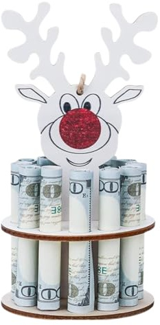 Flaroey Christmas Money Jar Christmas Ornaments,Holiday Deer Decoration Money Jar,Merry Christmas Fun Desktop Home Decoration