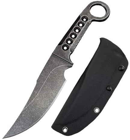 Festes Gegen Full Tang messer Edc Outdoor Jagdmesser Feststehende klinge tanto, gegen Einhandmesser, gerade scharfes stahl messer aus loch griffe, survival neck knife, Gürtelmesser mit Kydex scheide