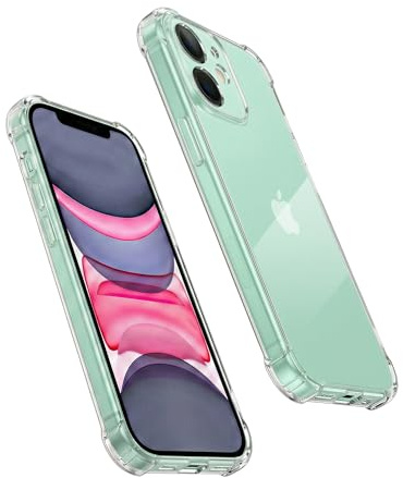 Tirita Clear Case for iPhone 11, Slim Shockproof Transparent TPU Gel Phone Case, Scratch Resistant with Camera Protection, Raised Edges, Wireless Charging Compatible