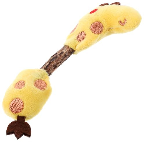 HOMSFOU Bâtonnets à Mâcher pour Chats en Peluche, Bâtonnet de Vigne Argentée, Jouet Interactif D’Animal, Aide à Réduire Le Stress, Cadeau pour Chat