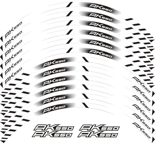 Aufkleber 1 Satz Motorradzubehör Radaufkleber Streifen Reflektierende Felge Für Kymco AK550 AK 550(Style 21)