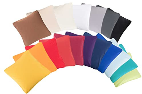 Moon Line-Green 2er Pack Kissenbezug - Kissenhülle ca. 40x80 cm - Jersey 160g/m² 100% Baumwolle (mais)