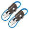 2 x Male XLR to 6.35mm Stereo Jack Lead/Balanced Signal Patch Cable / 2 Pack 1m Blue/Blue