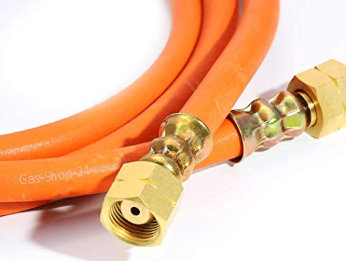 Hochdruck HD Gasschlauch 2 m (200 cm) 3/8 Zoll Gas-Schlauch Gasbrenner, Aufschweißbrenner, Industrie, Gewerbe, Straßenbau, Dachdecker Propan Schlauch