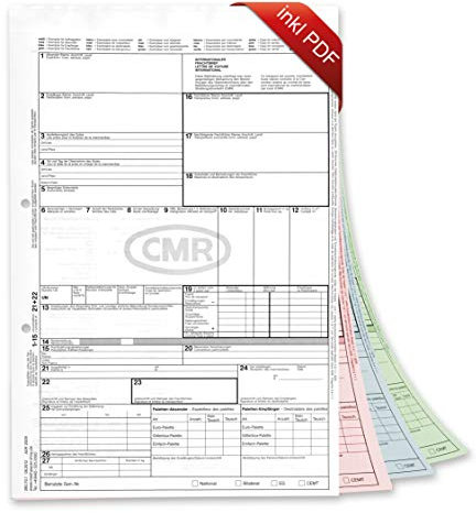 mashpaper CMR Frachtbrief 100 Stück selbstdurchschreibend international 280701