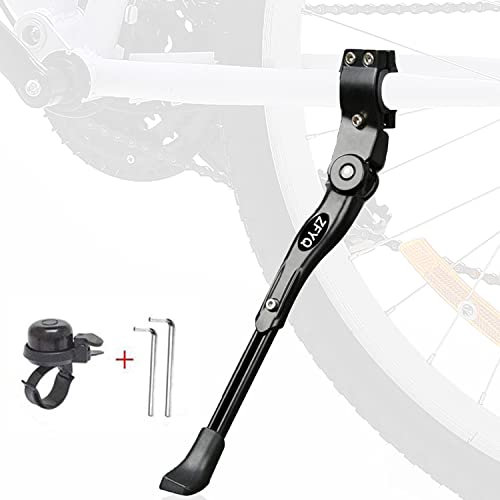 ZFYQ Pata de Cabra para Bicicleta, Soporte Ajustable de Aluminio, Caballete Lateral para Bici con Llave Hexagonal y Altura Ajustable