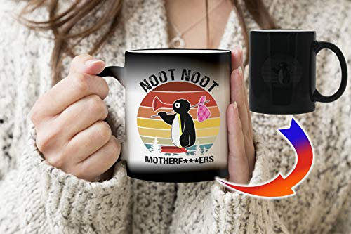 Noot Noot Retro Motherf Schwarze Magie Temperatur Farbwechsel Becher Kaffee Tee 330 ml Tasse Mug Cup