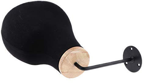 Amagogo Canvas Perücken Kopf Schaufensterpuppe Modell Kopf Perückenhalter Display-Ständer für Perücken Hüte Masken，54cm，Beige, Schwarz