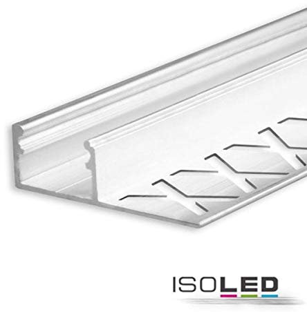 ISOLED LED-Fliesenprofil FINISH, Silber, 200cm, Für max. 14mm LED-Streifen