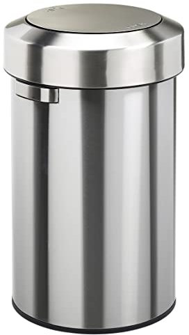 Poubelle à couvercle basculant Salsa - 60l - inox brillant